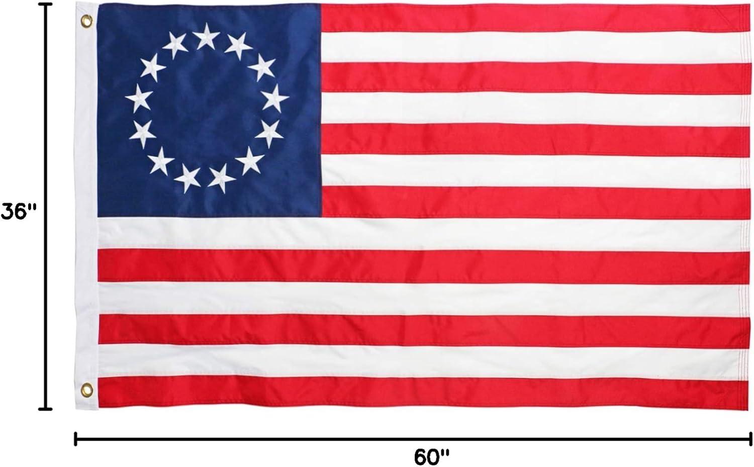 Patriotic 3x5 FT Heavy Duty Betsy Ross Flag