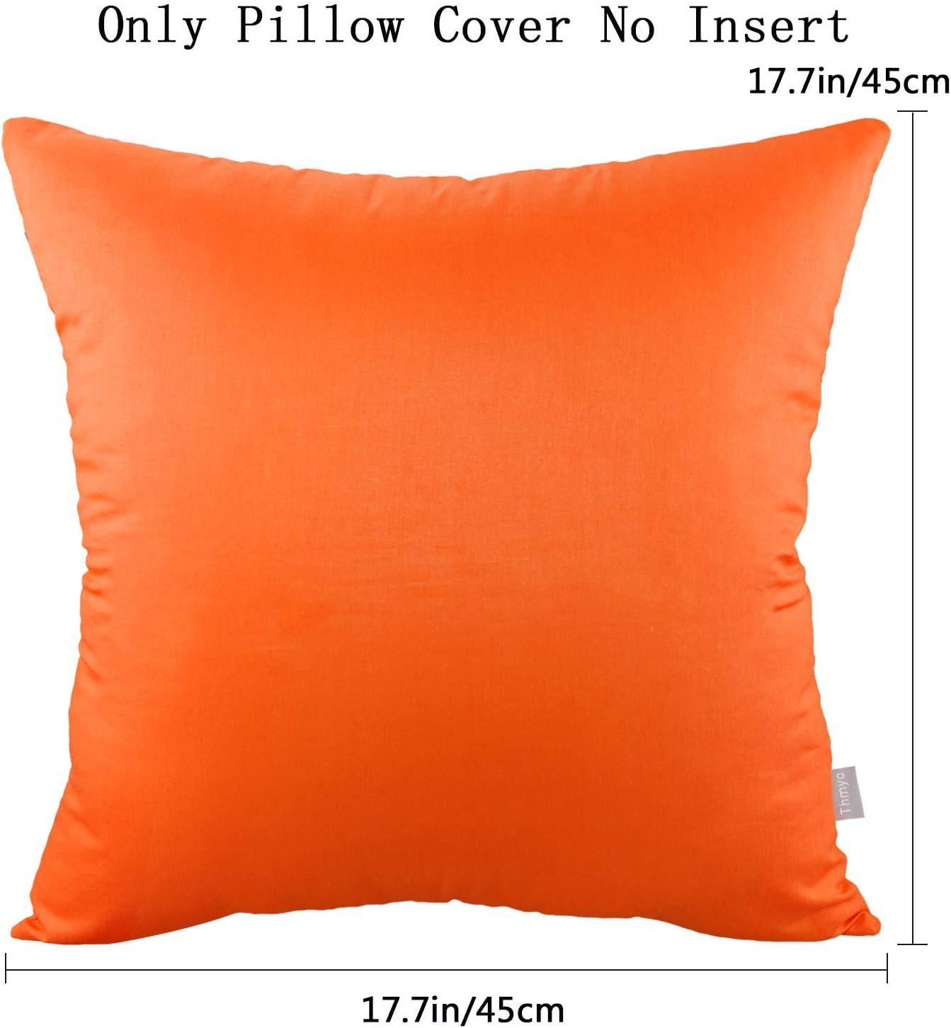 Set of 4 Orange Cotton Euro Pillowcases