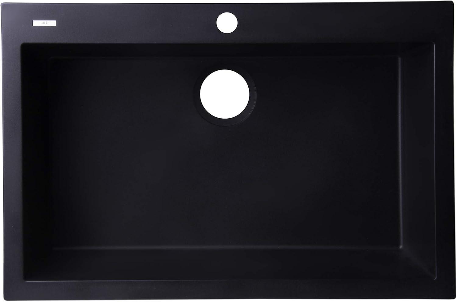 29.88'' L Drop-In Single Bowl Granite Kitchen Sink