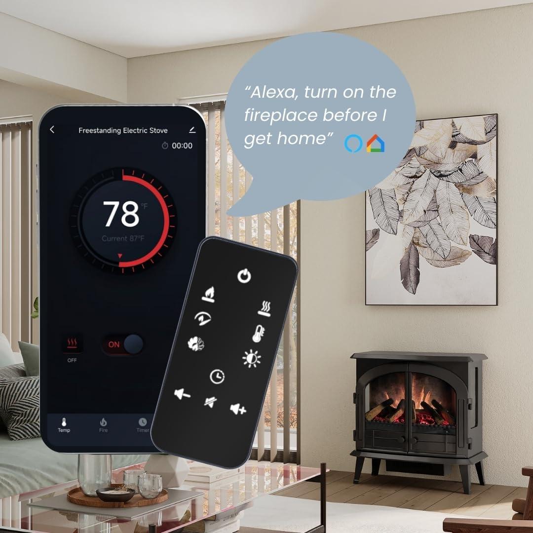 Modern Ember Modern Ember Harlowe 26-in Smart Electric Fireplace Stove Heater