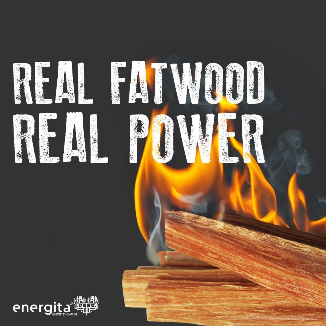 Premium 40lbs, Fatwood Fire Starter Sticks, Fast Fire Starters for Fireplaces, BBQ, Campfires, Pitfires and Wood Stoves, Easy to Light in All Conditions, Camping Essential Equipment Survival Kit