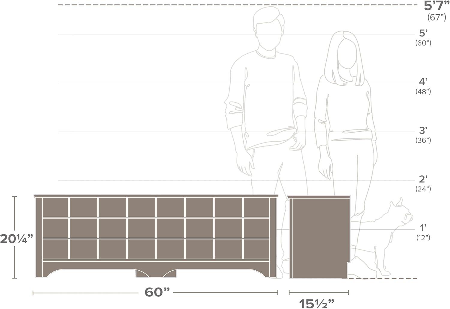 60" Shoe Cubby Bench - Prepac