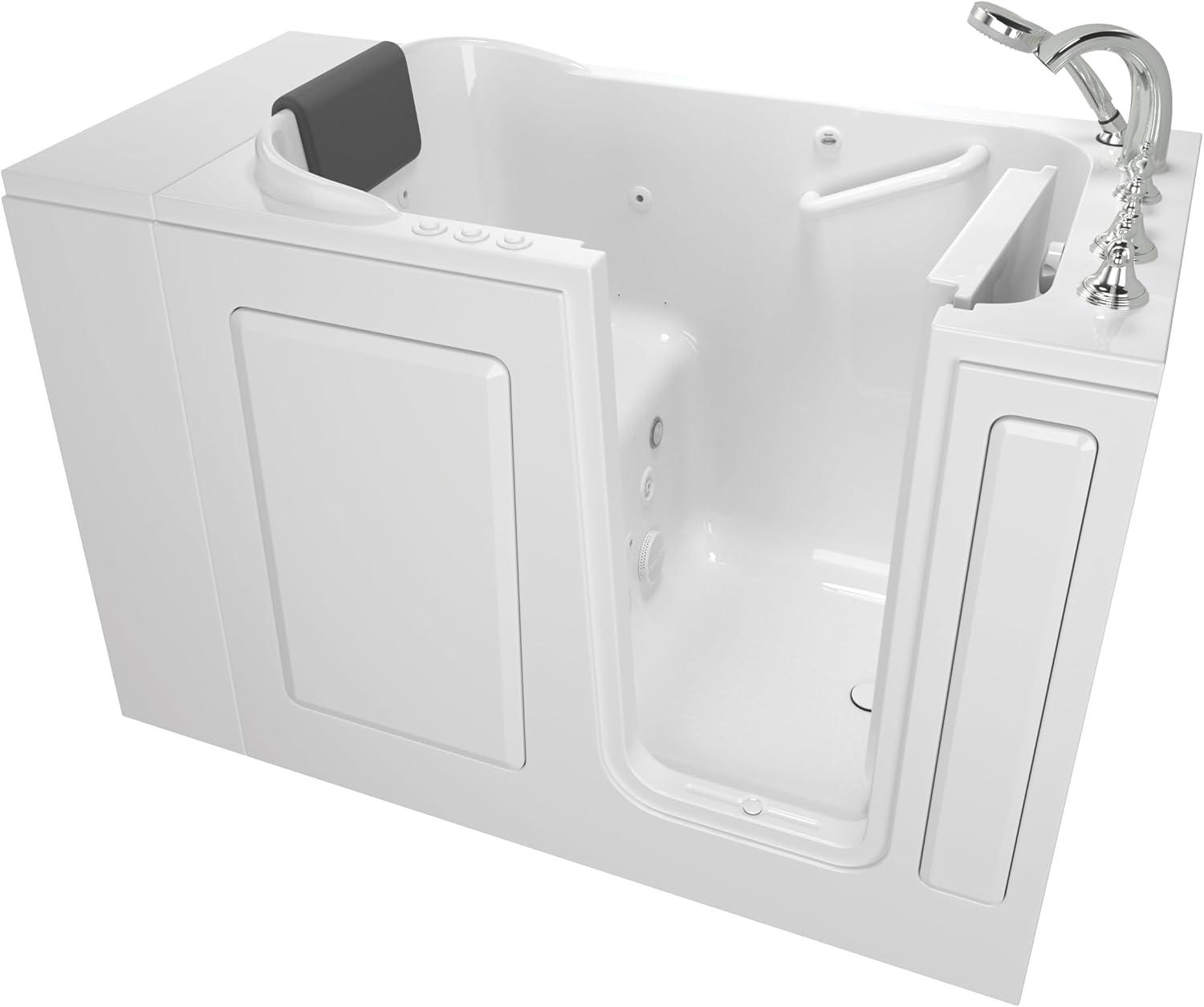 48'' x 28'' Walk-in Fiberglass Bathtub with Faucet