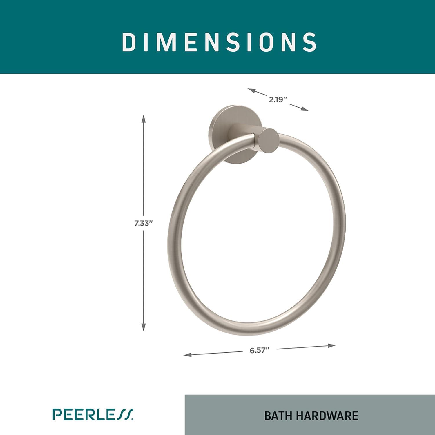 Peerless Pa347 Precept 6-9/16" Wall Mounted Towel Ring - Nickel