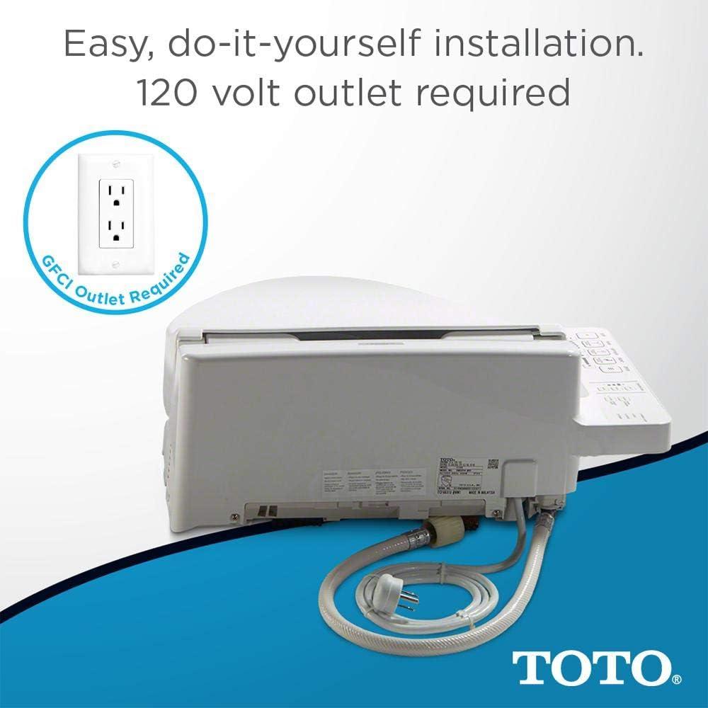 TOTO WASHLET C100 Electronic Bidet Toilet Seat with PREMIST, Rnd,White