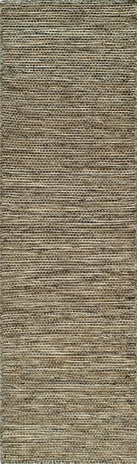 Natural Brown Wool Handwoven Flatweave 8' x 10' Rug