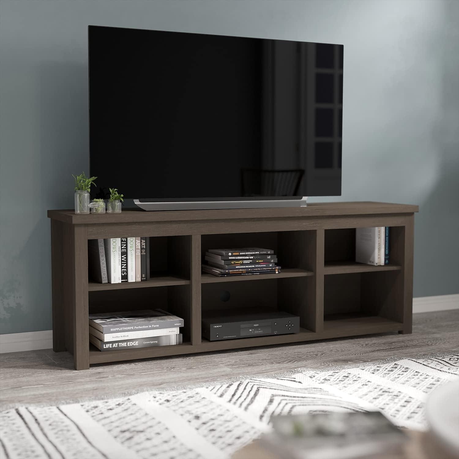 Flash Furniture Kilead Collection 3 Shelves Modern TV Stand, Espresso