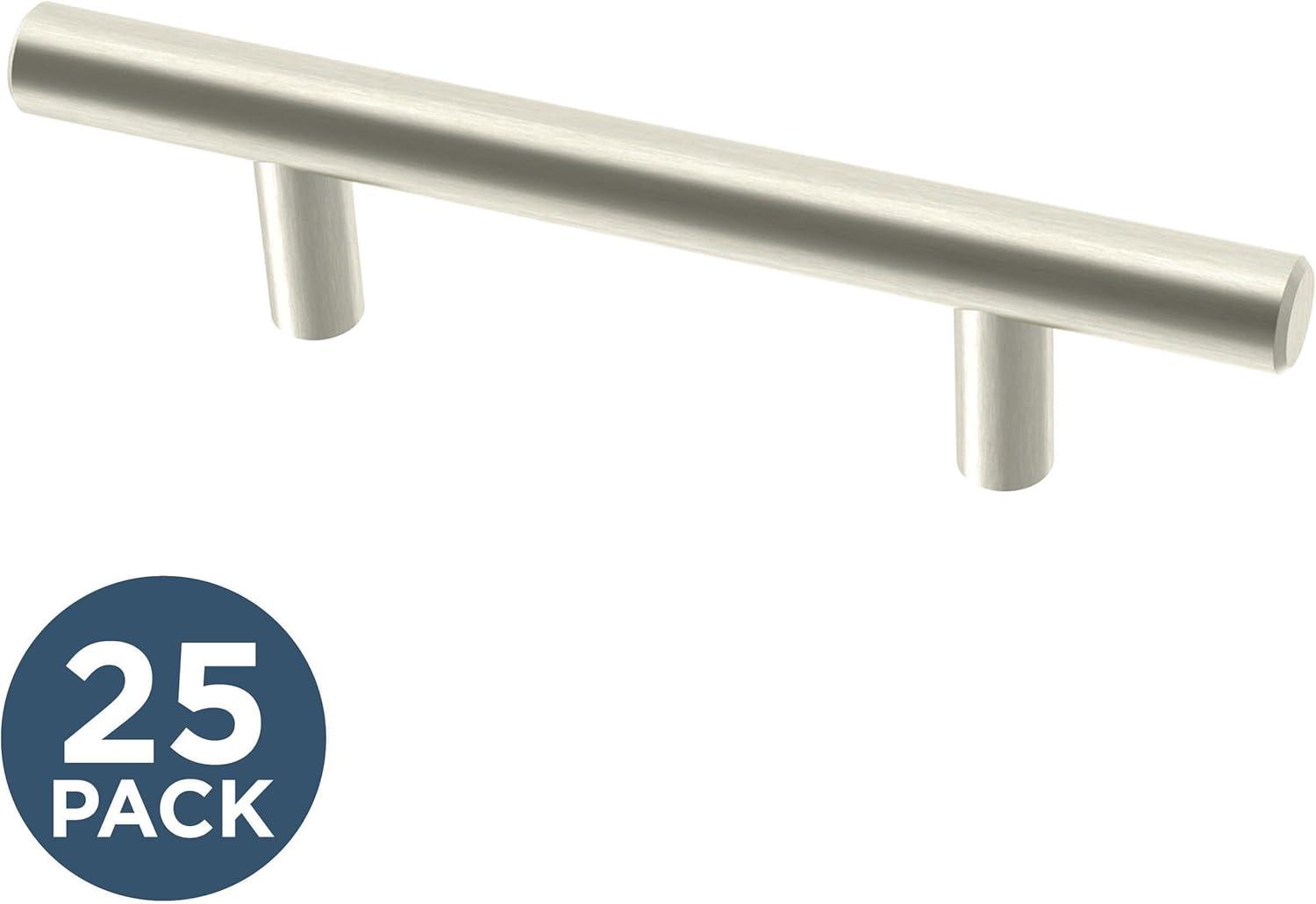 Brushed Stainless Steel Modern Cabinet Bar Pulls 5.39"