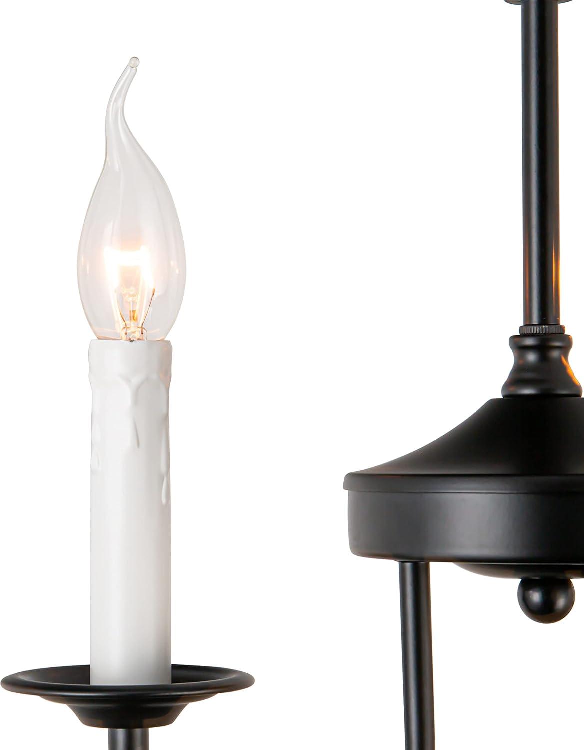 Gracie Oaks Vintage Farmhouse 18-Light 2-Tier Black Chandelier, Retro Round Pendant Light Fixture For Industrial Decor