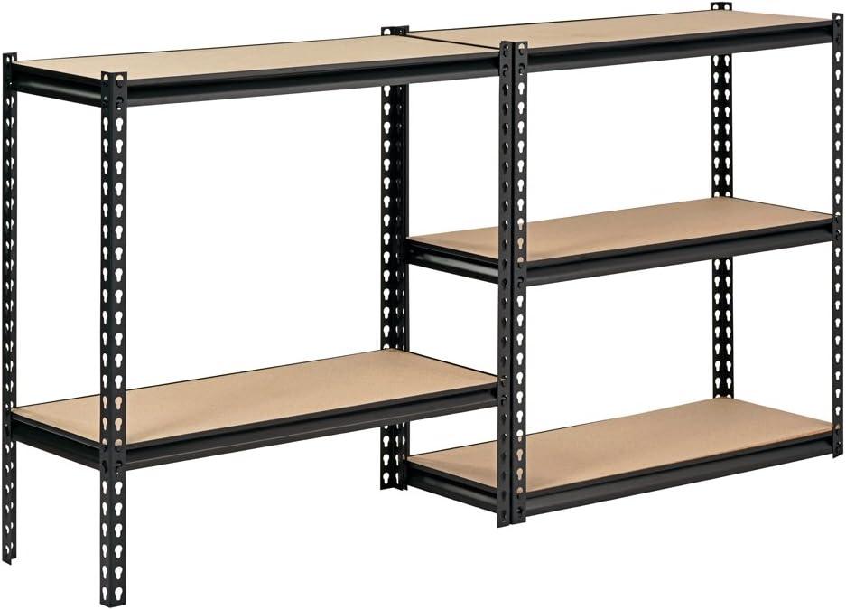 Edsal Black Steel 5-Shelf Adjustable Garage Shelving Unit