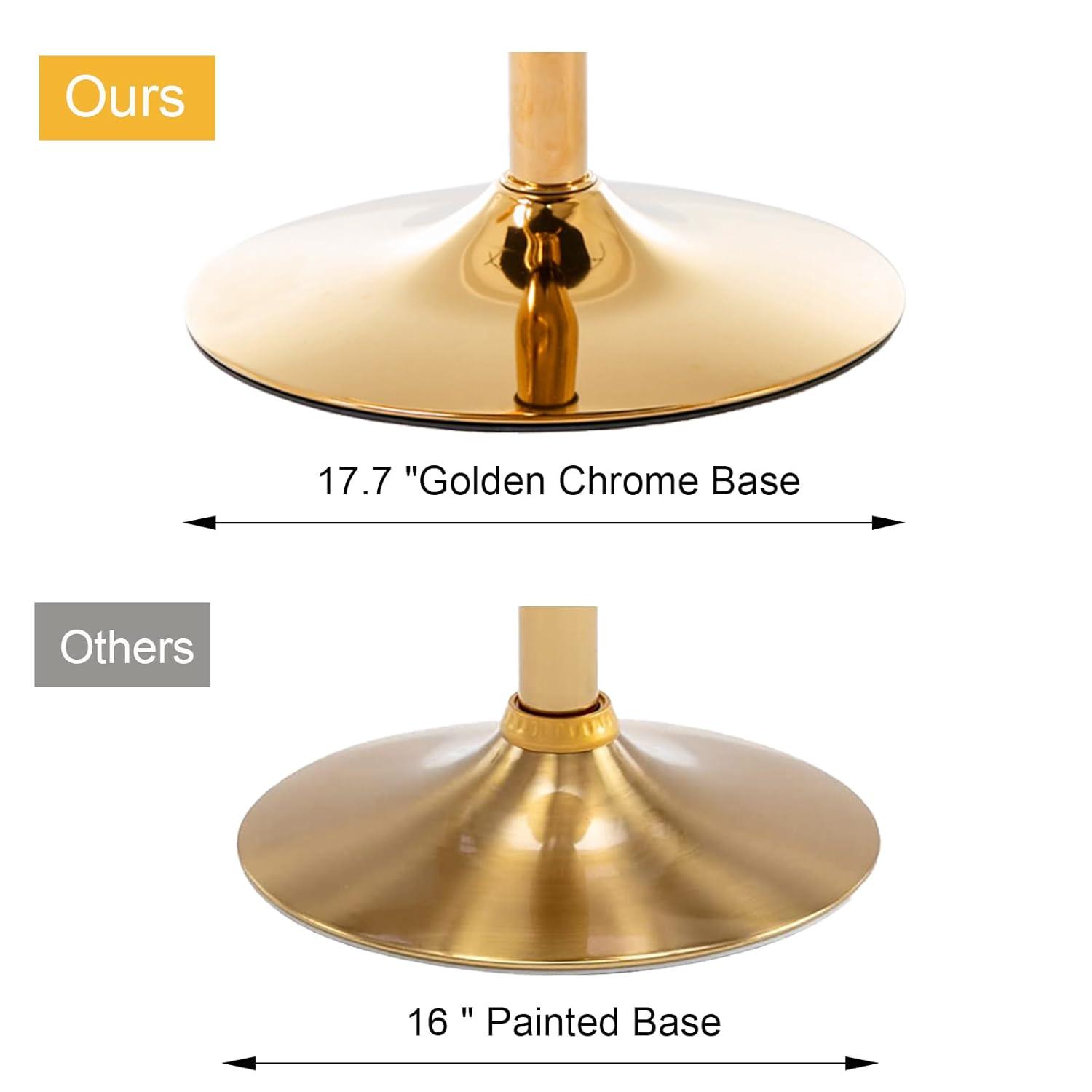 Bar Stools Set of 2, Swivel Barstools with Nailheads Trim, Velvet Button Tufted Back and Golden Footrest, Adjustable Counter Height Bar Stools for Kitchen Counter,Home Bar,Pub, Beige