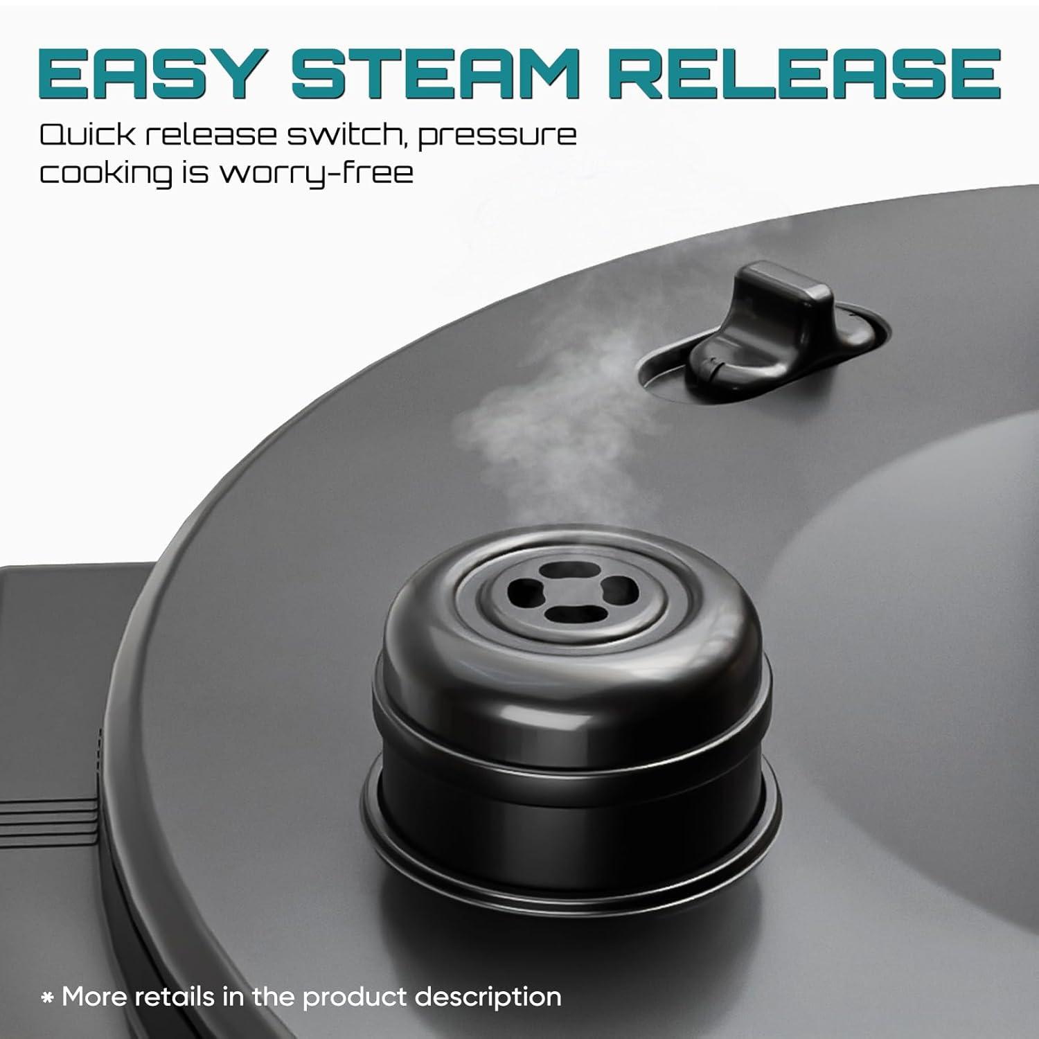 JIONJOY 16-in-1 Stainless Steel Electric Pressure Cooker: Multi - function Cooker with Digital Controlr- 8 Quarts