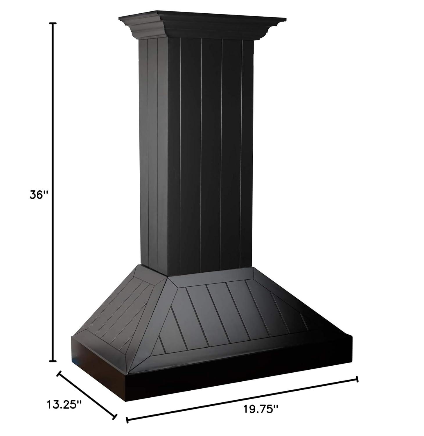 ZLINE 36 in. Wooden Convertible Vent Wall Mount Range Hood in Rustic Light Finish - Includes Motor (KPLL-36)