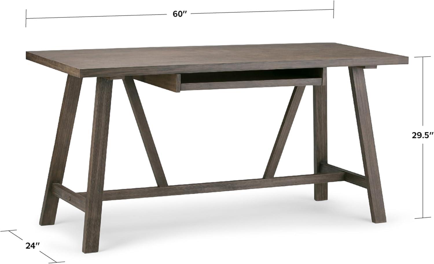 Simpli Home Dylan Solid Wood Desk