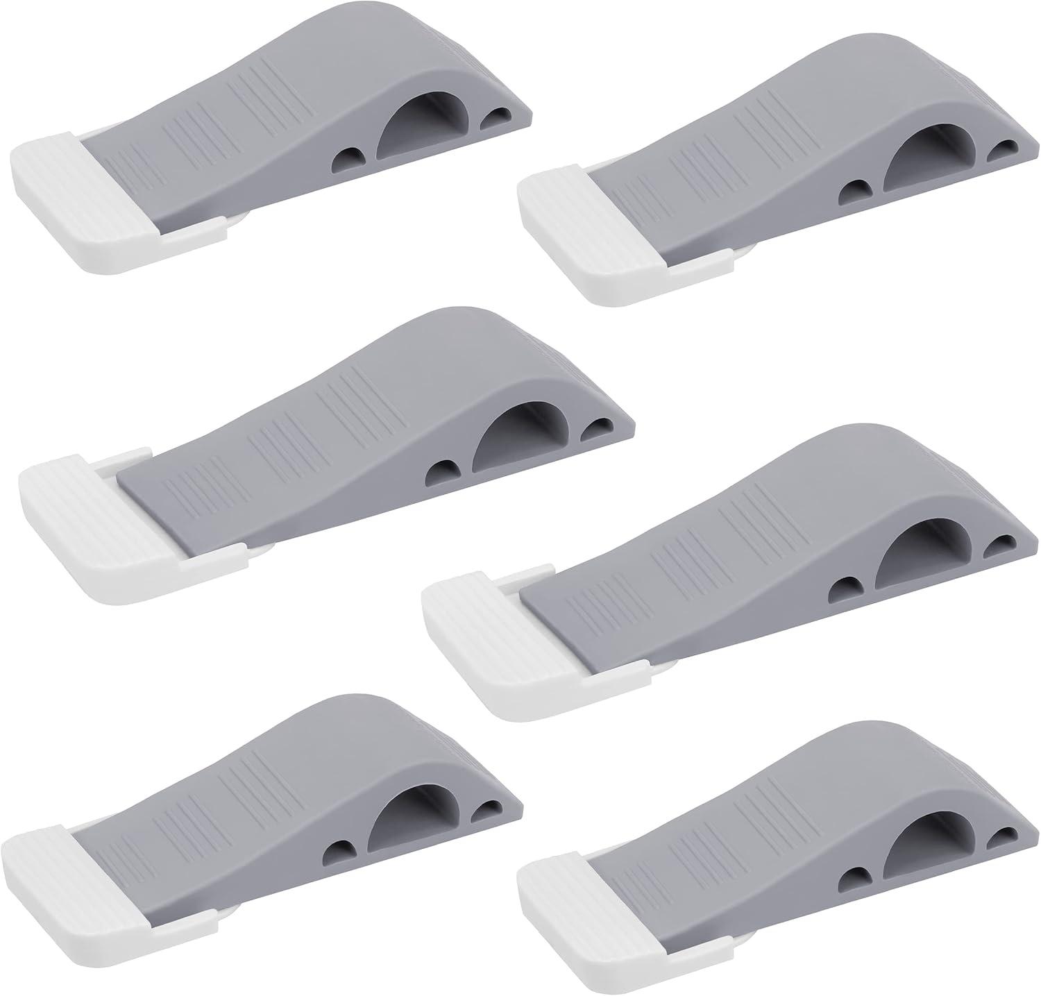 Gray Rubber Door Stopper Wedge Pack of 3