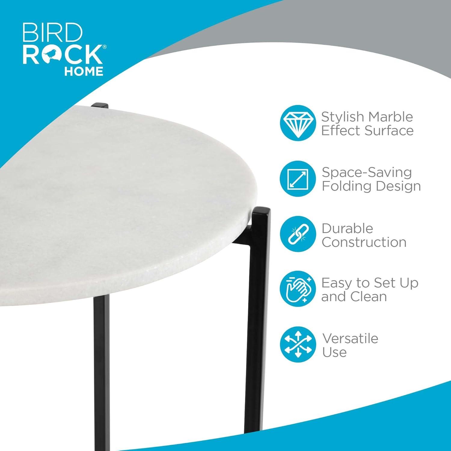 BirdRock Home Marble Tray Top End Table