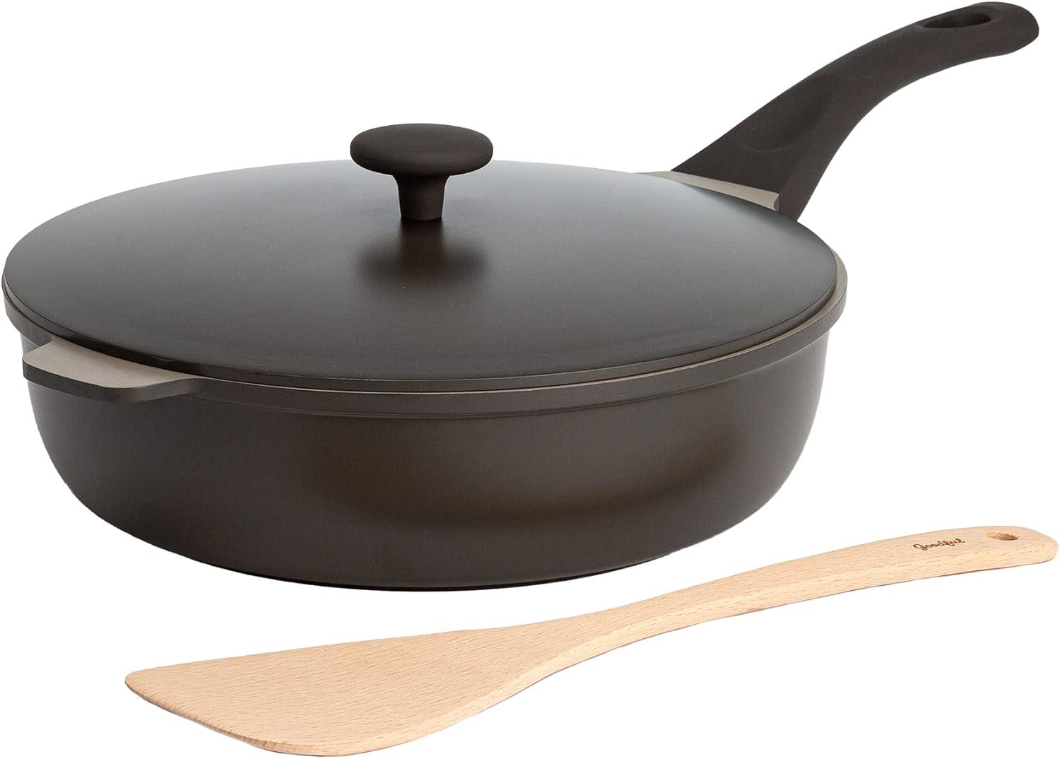 Graphite Cast Aluminum Nonstick Pan with Lid and Turner