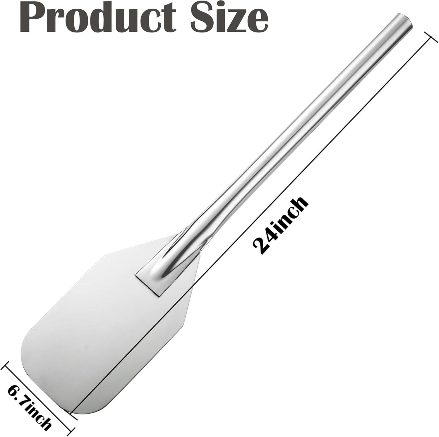 Vivicreate 24 Inch Stainless Steel Crawfish Paddle Mixing Paddle for Seafood Boil Heavy Duty Cooking Stirring Paddle with Smooth Weldless Surface for Crawfish Jam Brew Paleta de Mezcla