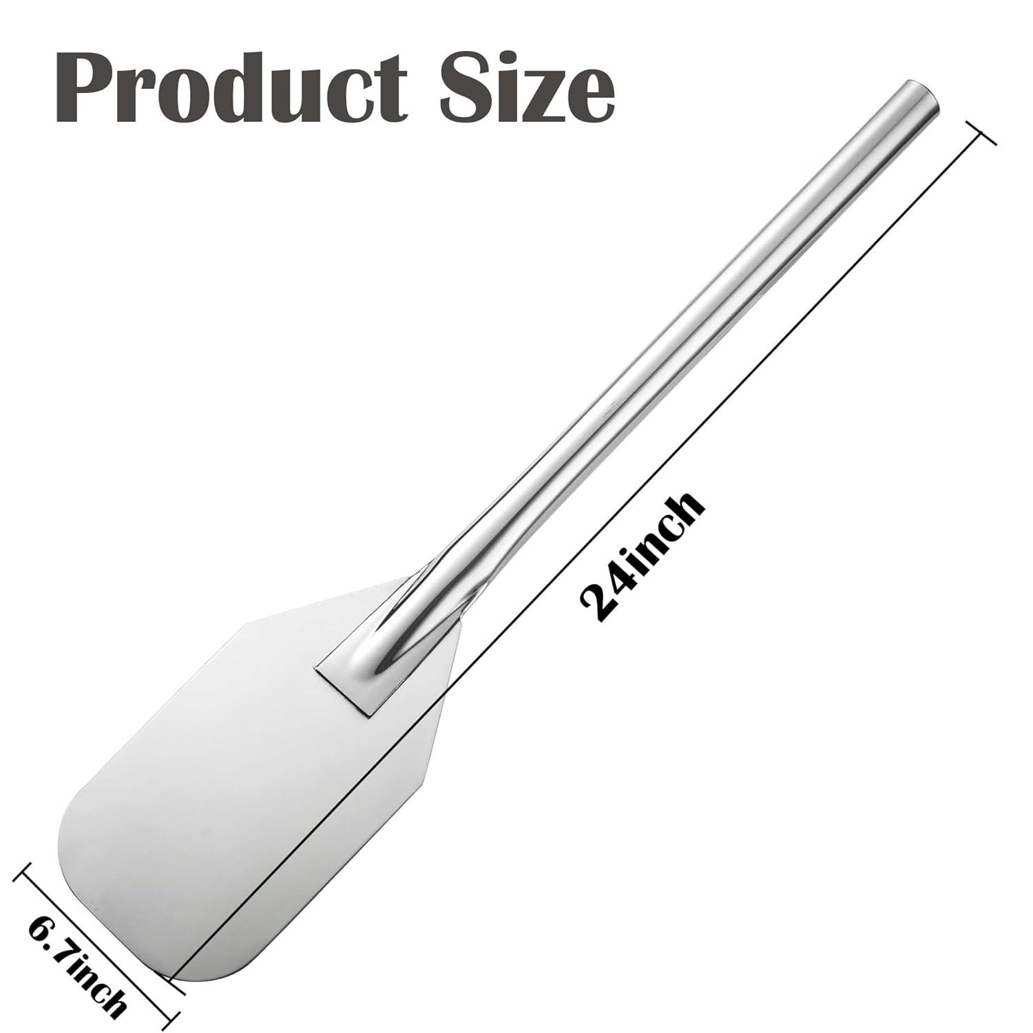 Vivicreate 24 Inch Stainless Steel Crawfish Paddle Mixing Paddle for Seafood Boil Heavy Duty Cooking Stirring Paddle with Smooth Weldless Surface for Crawfish Jam Brew Paleta de Mezcla