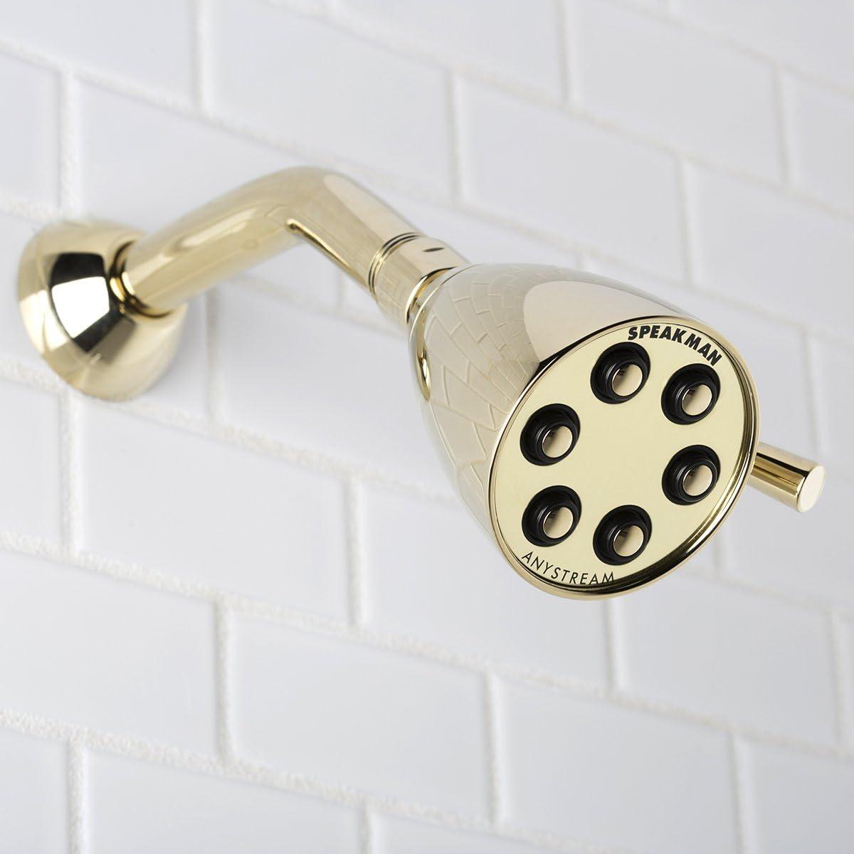 Speakman Icon 2.0 GPM Multi-Function Signature Brass Shower Head, Polished Brass