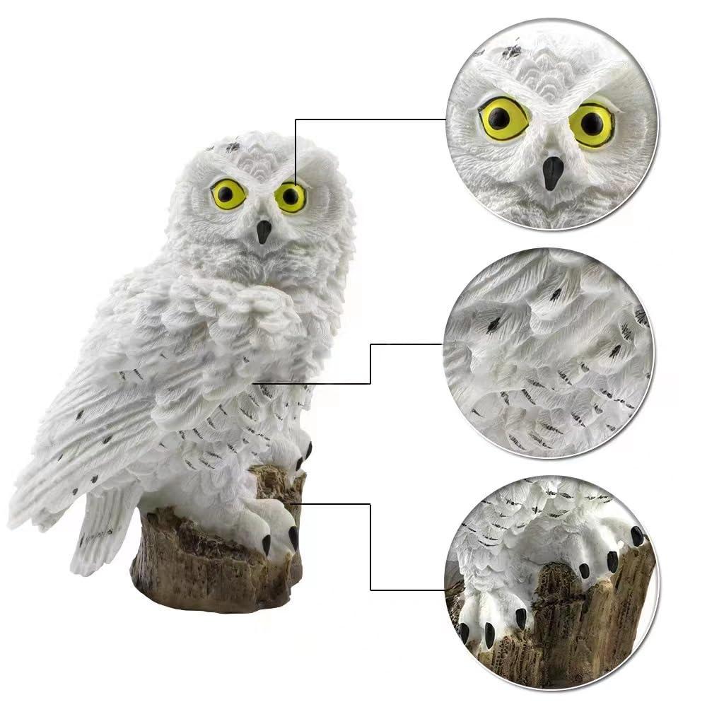 Solar Energy Owl Light, Garden Decoration Resin Cute Animal Ground Lamp， Wireless Dusk to Dawn LED Sconce Lights Waterproof.