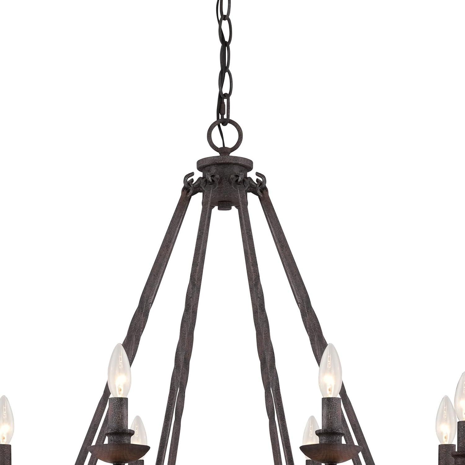 Quoizel Lighting Noble 8 - Light Chandelier in  Rustic Black