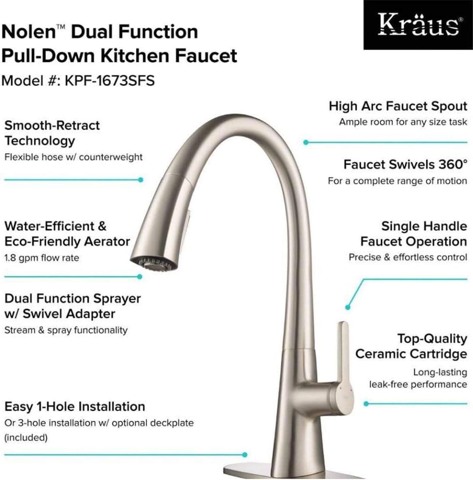 Nolen™ Pull Down Single Handle Kitchen Faucet