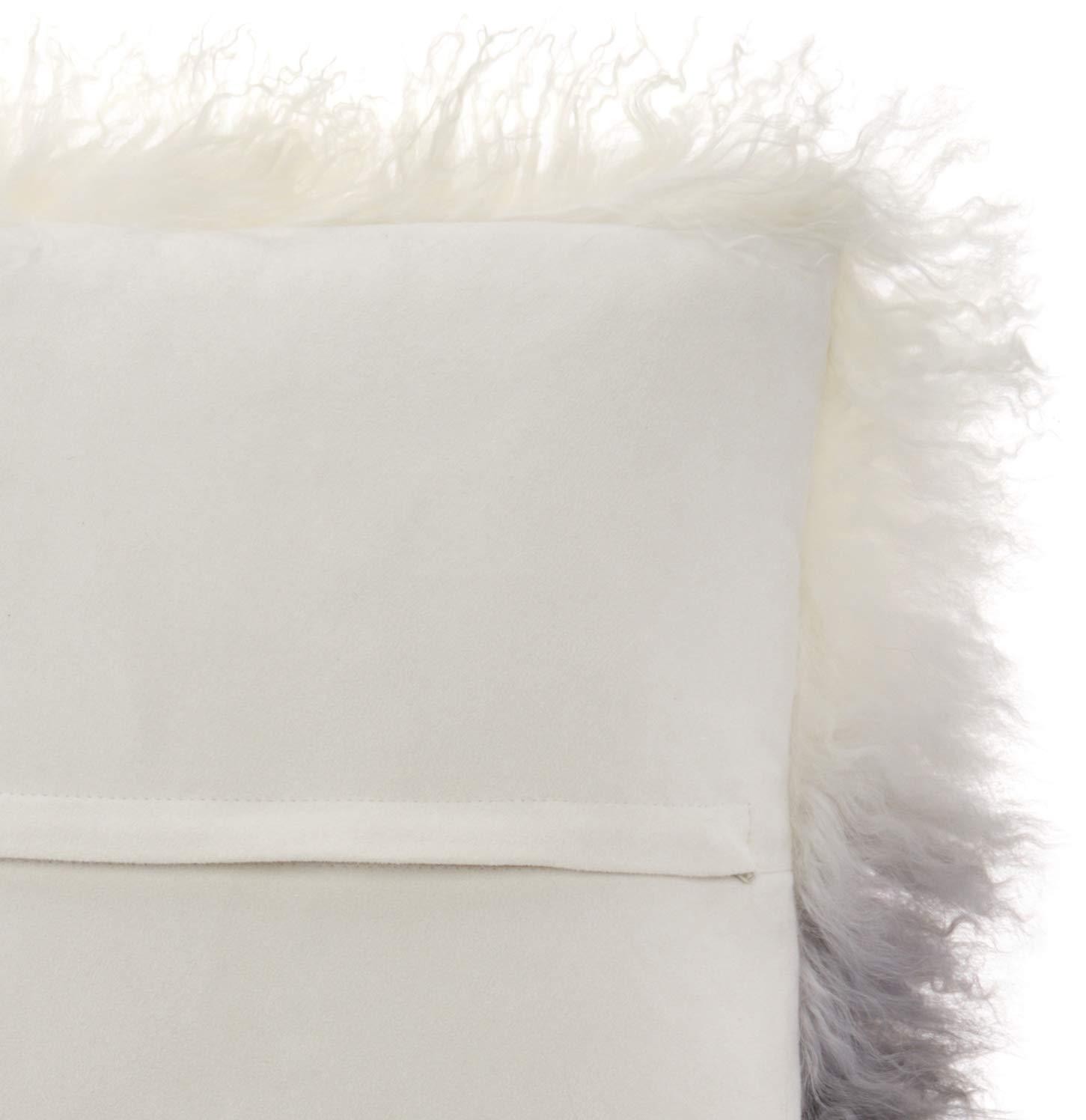 Saro Mongolian Lamb Pillows Abstract Throw Pillow