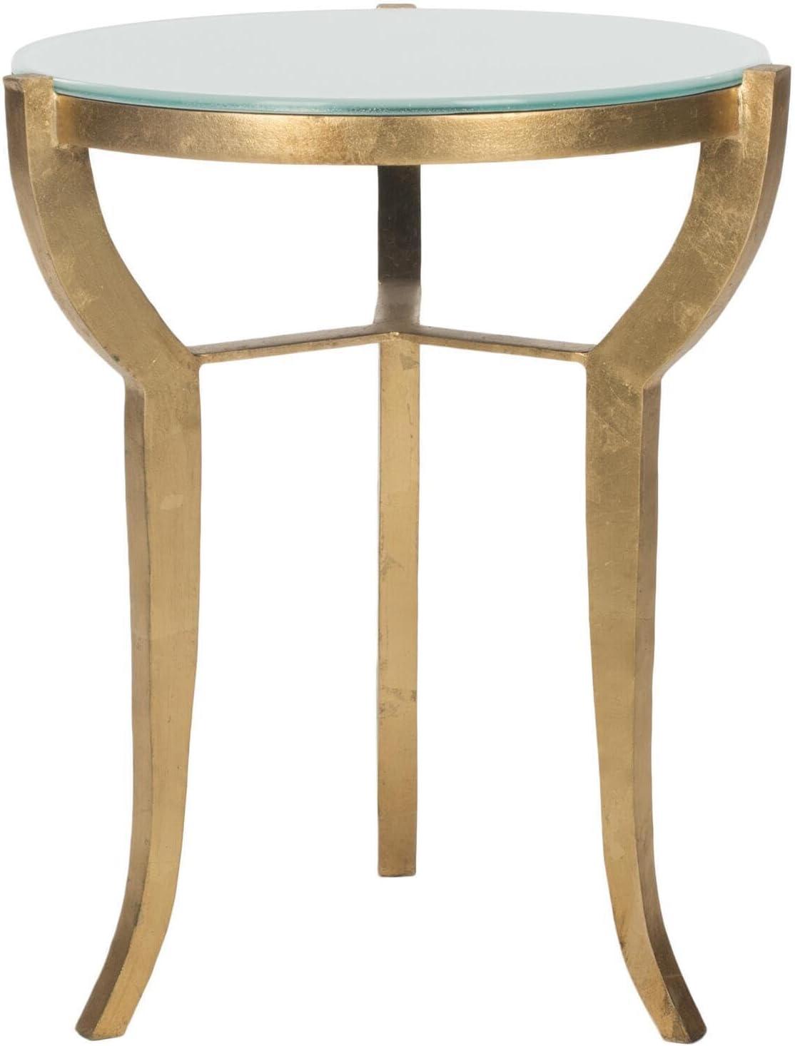 Ormond Accent Table - Gold/White - Safavieh