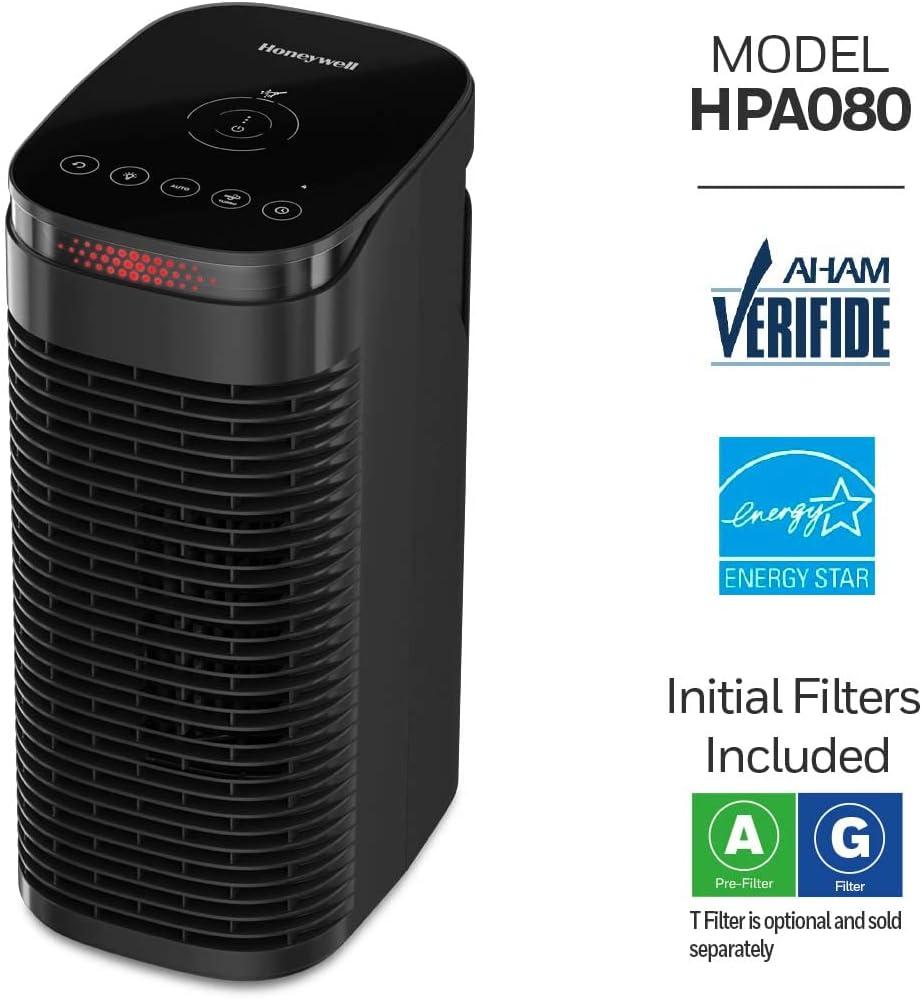 Portable Air Purifier For Medium Rooms (100 Sq Ft). Allergen Reducer For Wildfire/Smoke, Pollen, Pet Dander & Dust. Air Quality Indicator And Auto Mode