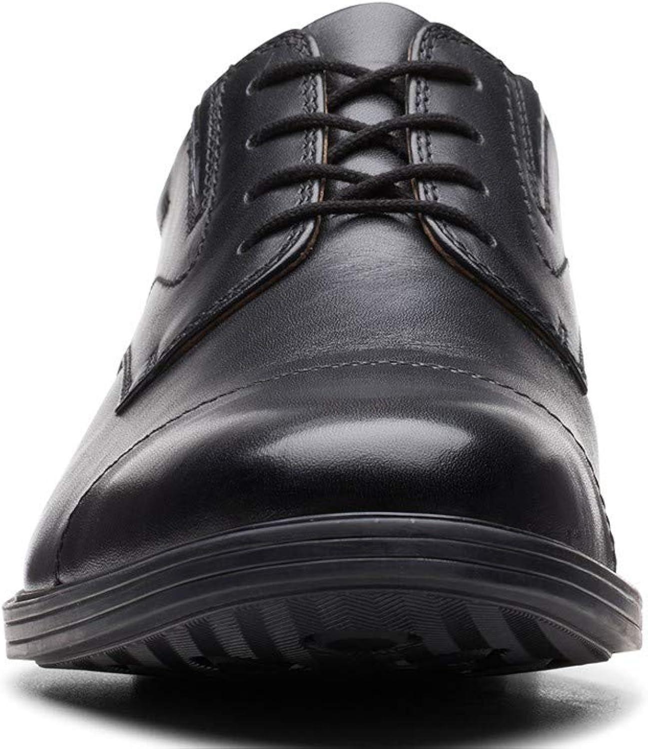 Whiddon Cap Men's Black Genuine Leather Lace-up Oxfords