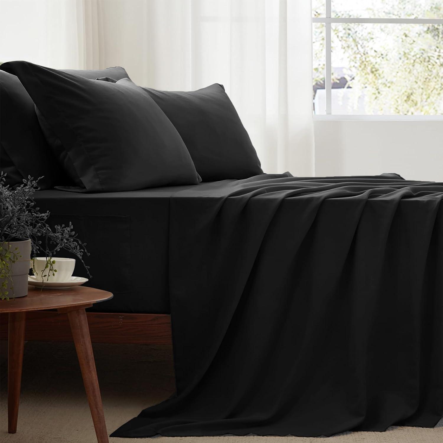 Sweet Home Collection All Season Bed-in-A-Bag 5pc/7pc Solid Color Comforter & Sheet Set Ultra Soft Bedding by Sweet Home Collection