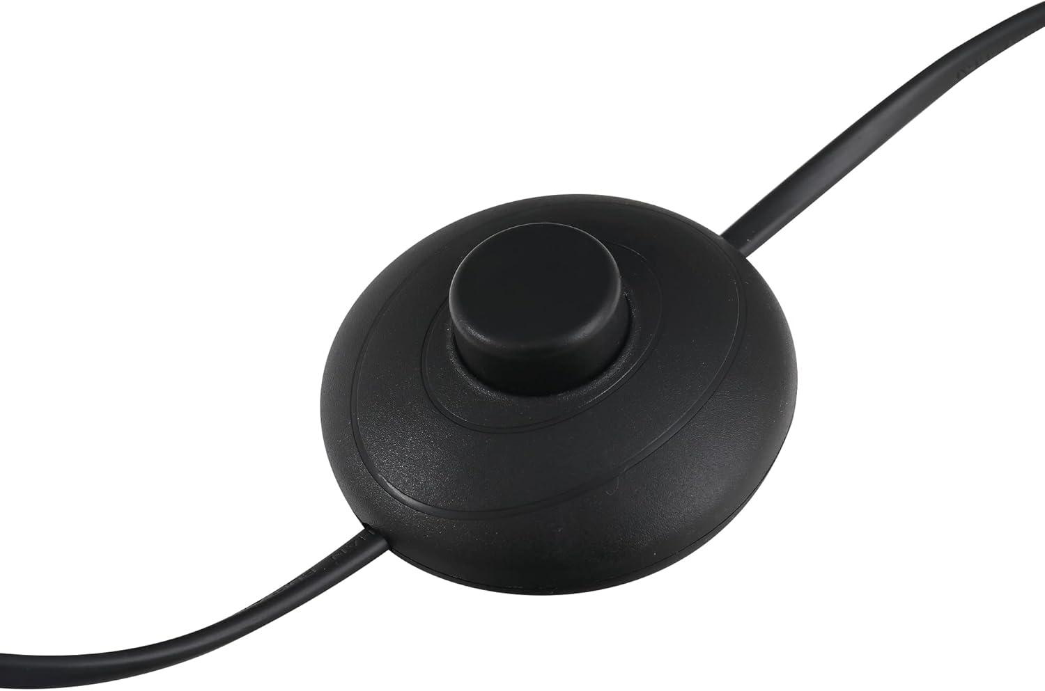 HOMCOM 59.75" Tripod Floor Lamp with Pull Chain Standing, Fabric Lampshade E26 Lamp Holder Steel for Living Room, Bedroom, Office, Black