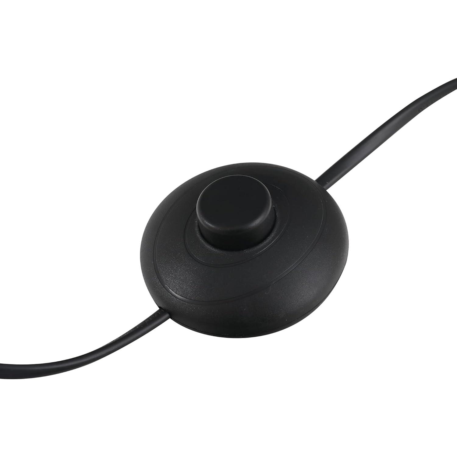 HOMCOM 59.75" Tripod Floor Lamp with Pull Chain Standing, Fabric Lampshade E26 Lamp Holder Steel for Living Room, Bedroom, Office, Black