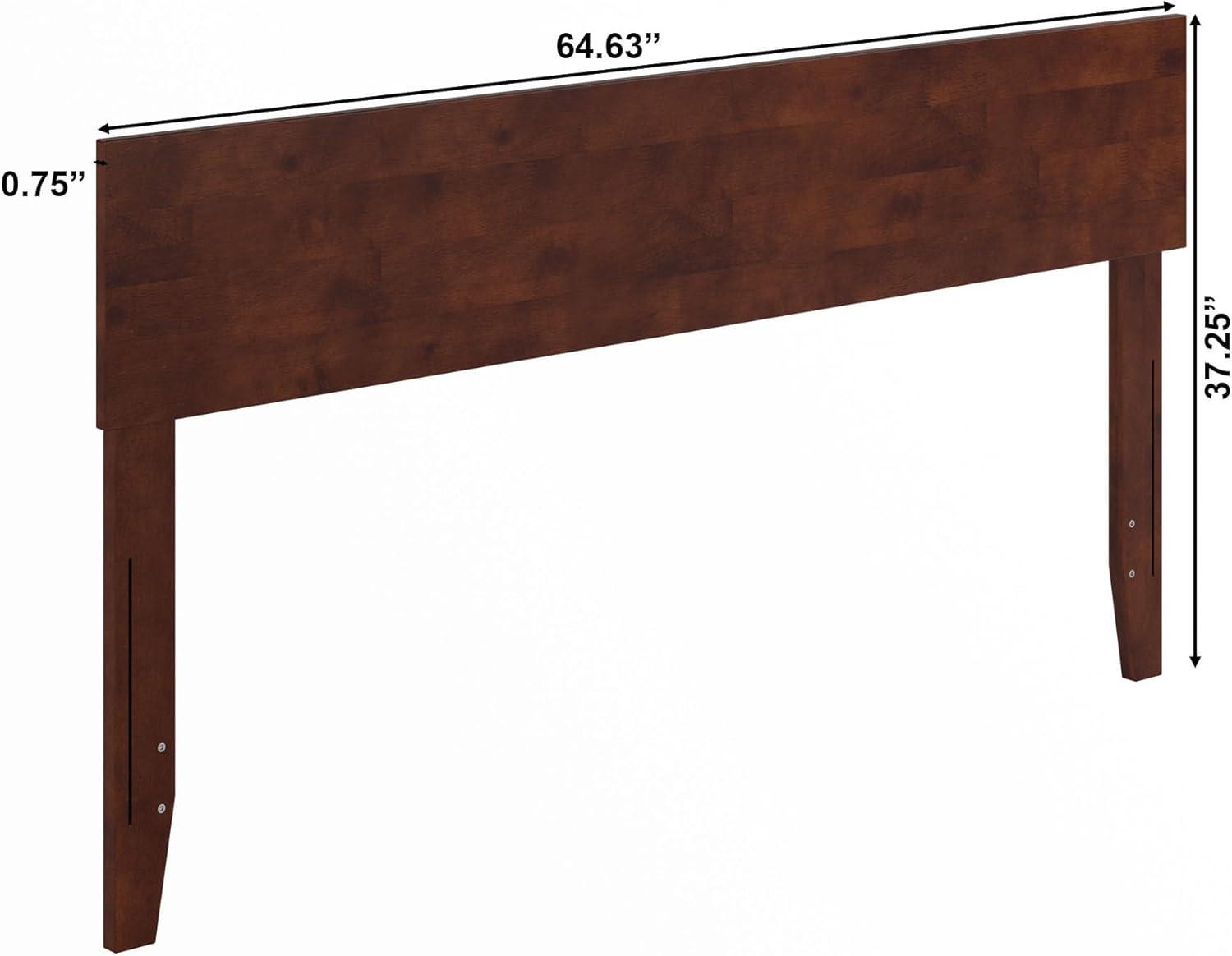 AFI Orlando Headboard with Turbo Charger-Finish:Walnut,Size:Queen