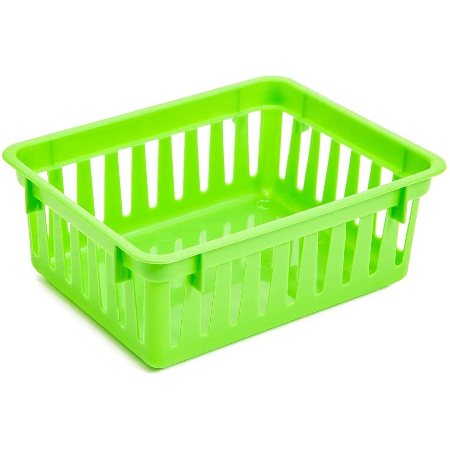 Bright Creations 12-Pack Small Plastic Classroom Storage Bins for Organization, Baskets for Kids', 6 Colors, 6.2 x 4.8 x 2.4 inches