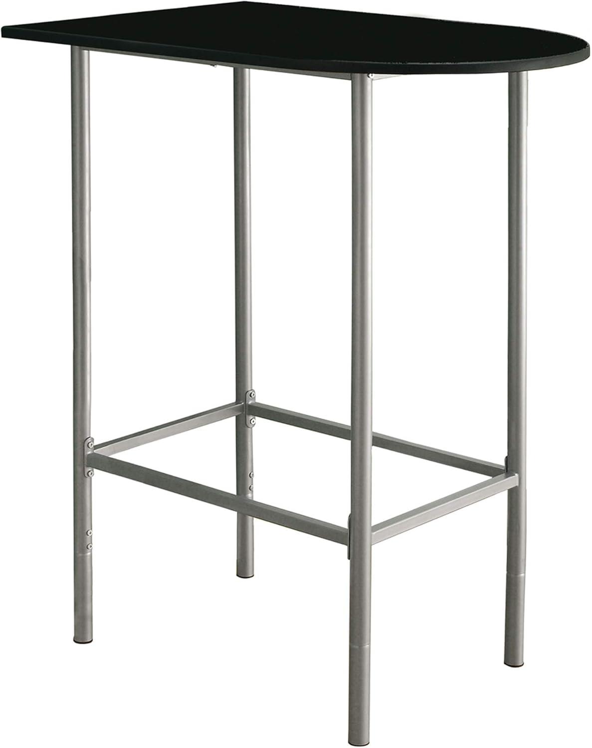 Monarch HOME BAR - 24"X 36" / BLACK / SILVER METAL SPACESAVER
