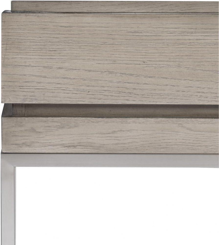Uttermost Kamala Oak MDF and Stainless Steel Console Table in Mushroom Gray