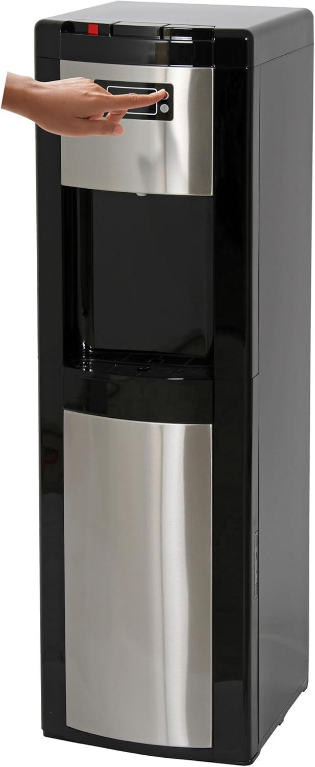 Black and Stainless Steel Bottom Load Water Dispenser