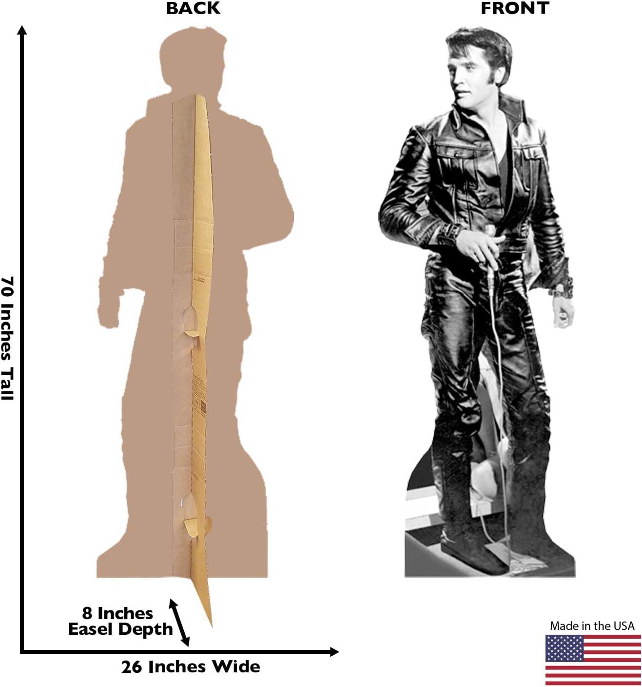 Elvis Presley in Black Leather Life-Size Cardboard Stand-Up