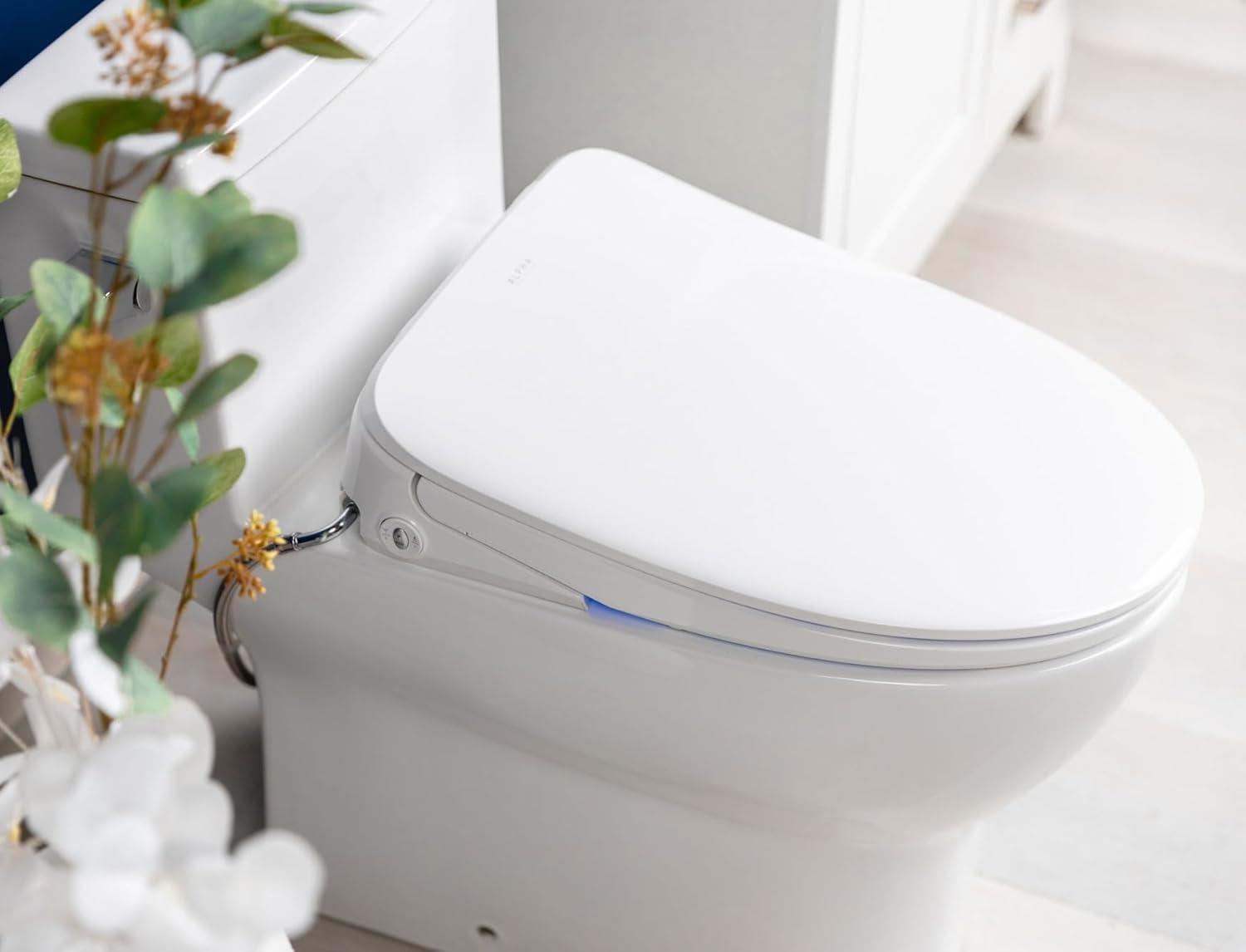 Alpha iX Pure Round White Electric Bidet Toilet Seat