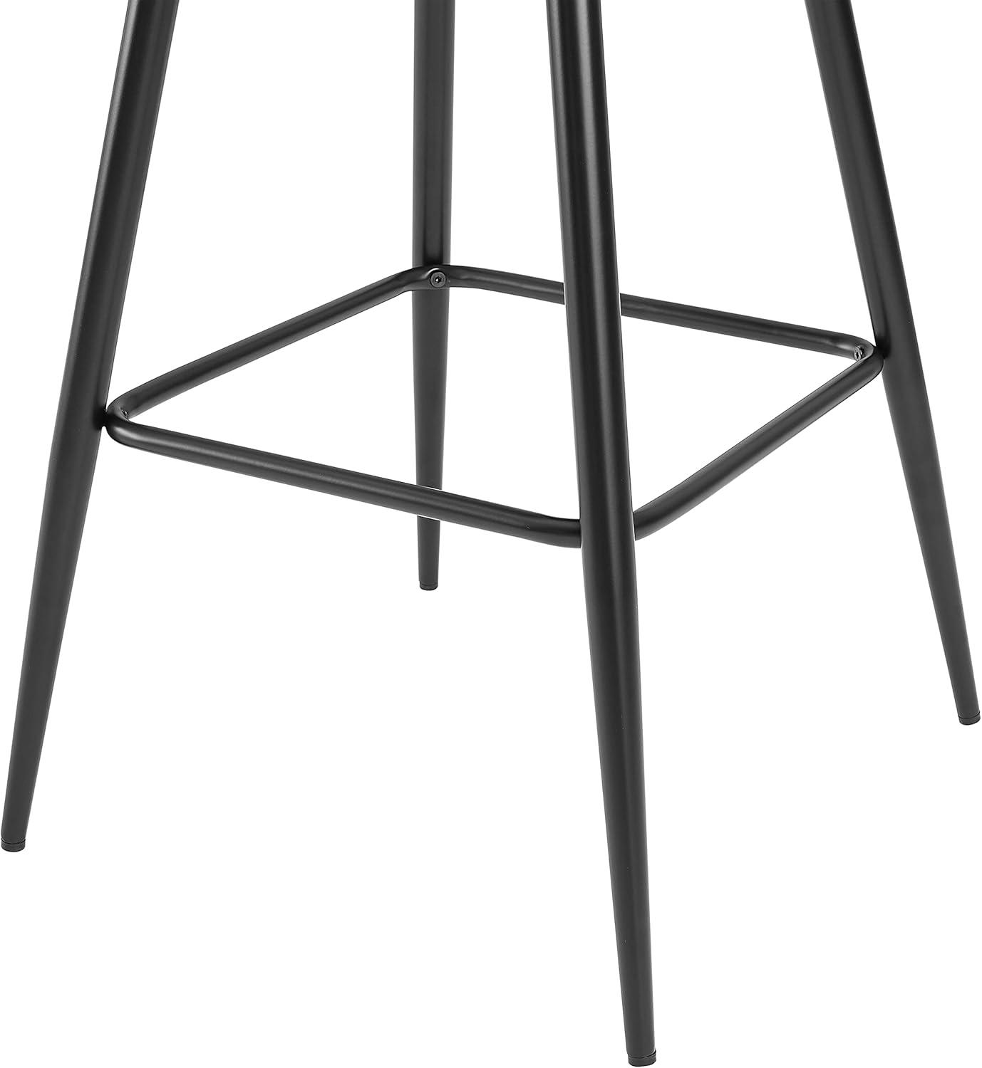 Weston Distressed Black Faux Leather Bar Stools, Set of 2