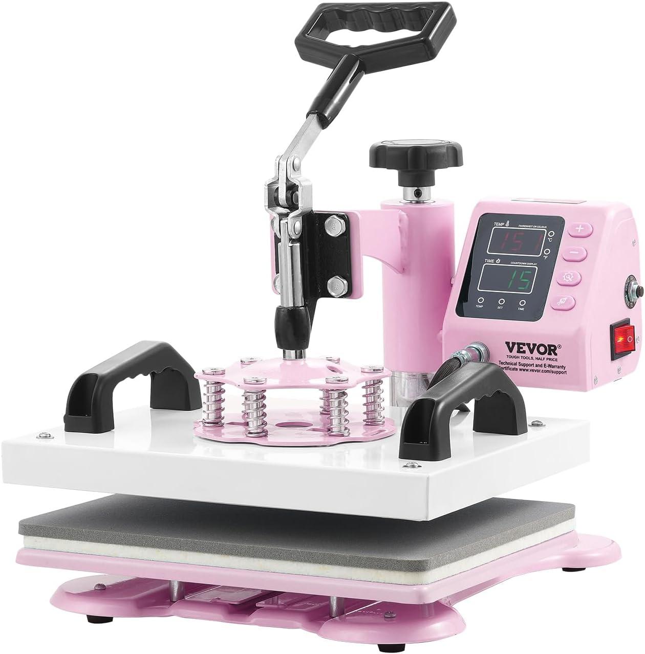 Pink Aluminum 12x10 Swing Away Heat Press Machine