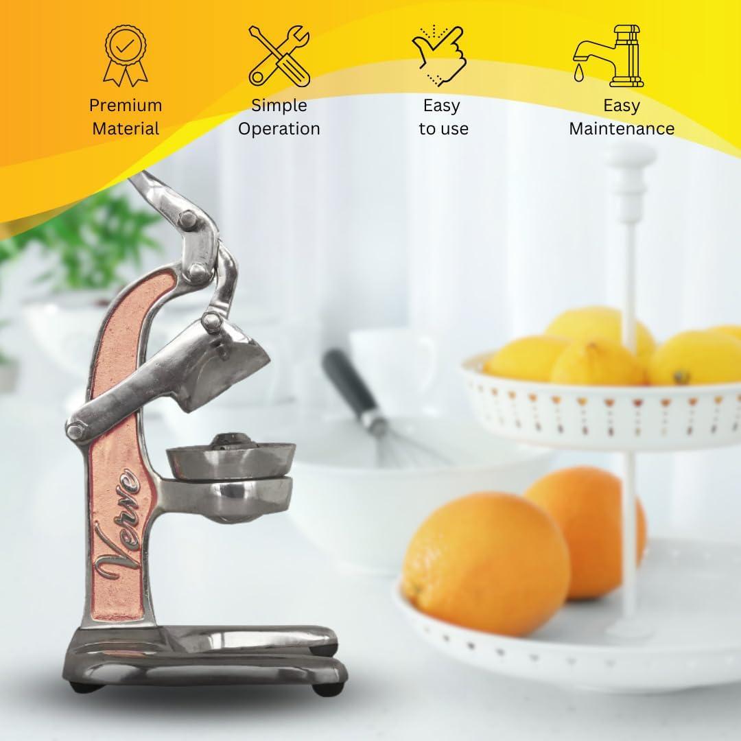 Rose Gold Cast Aluminum Manual Citrus Juicer