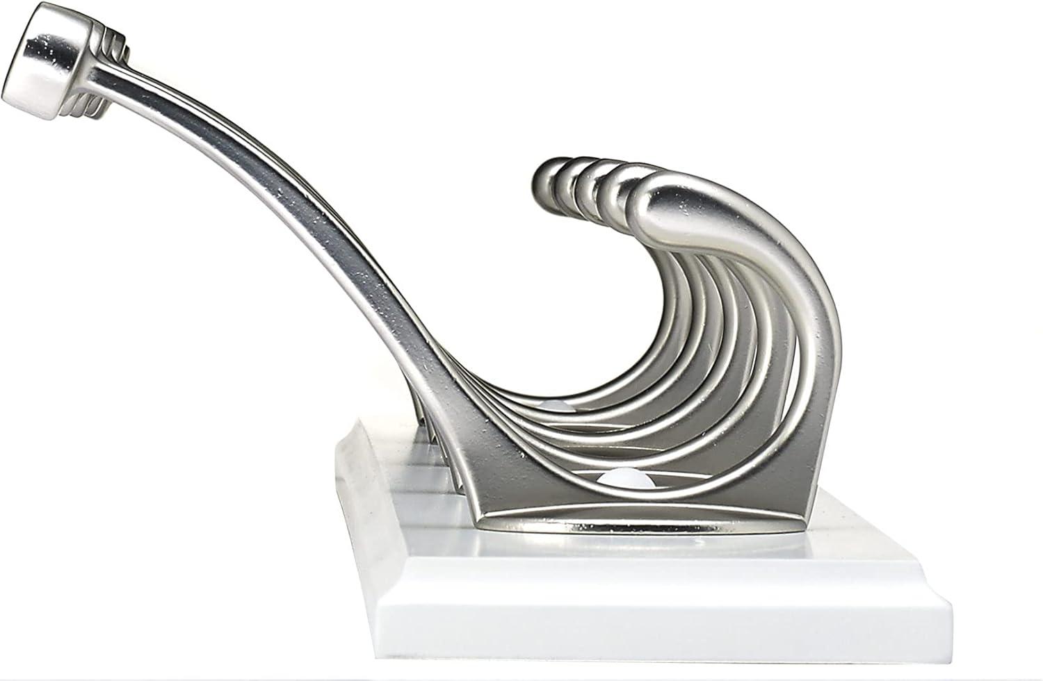 25-5/8 in. (650 mm) White and Brushed Nickel Transitional Hook Rack