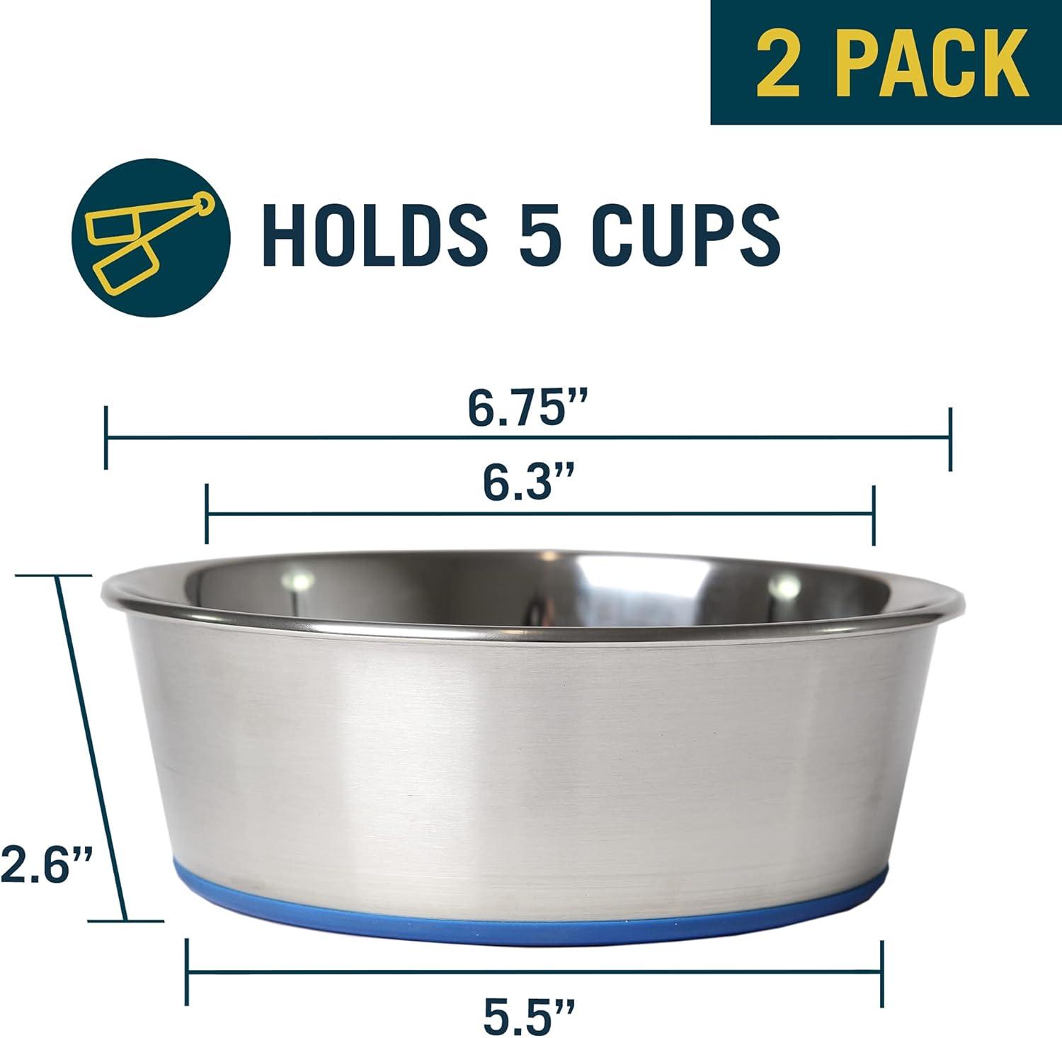 Our Pet No Skid Dog Bowl 1.25 Quart