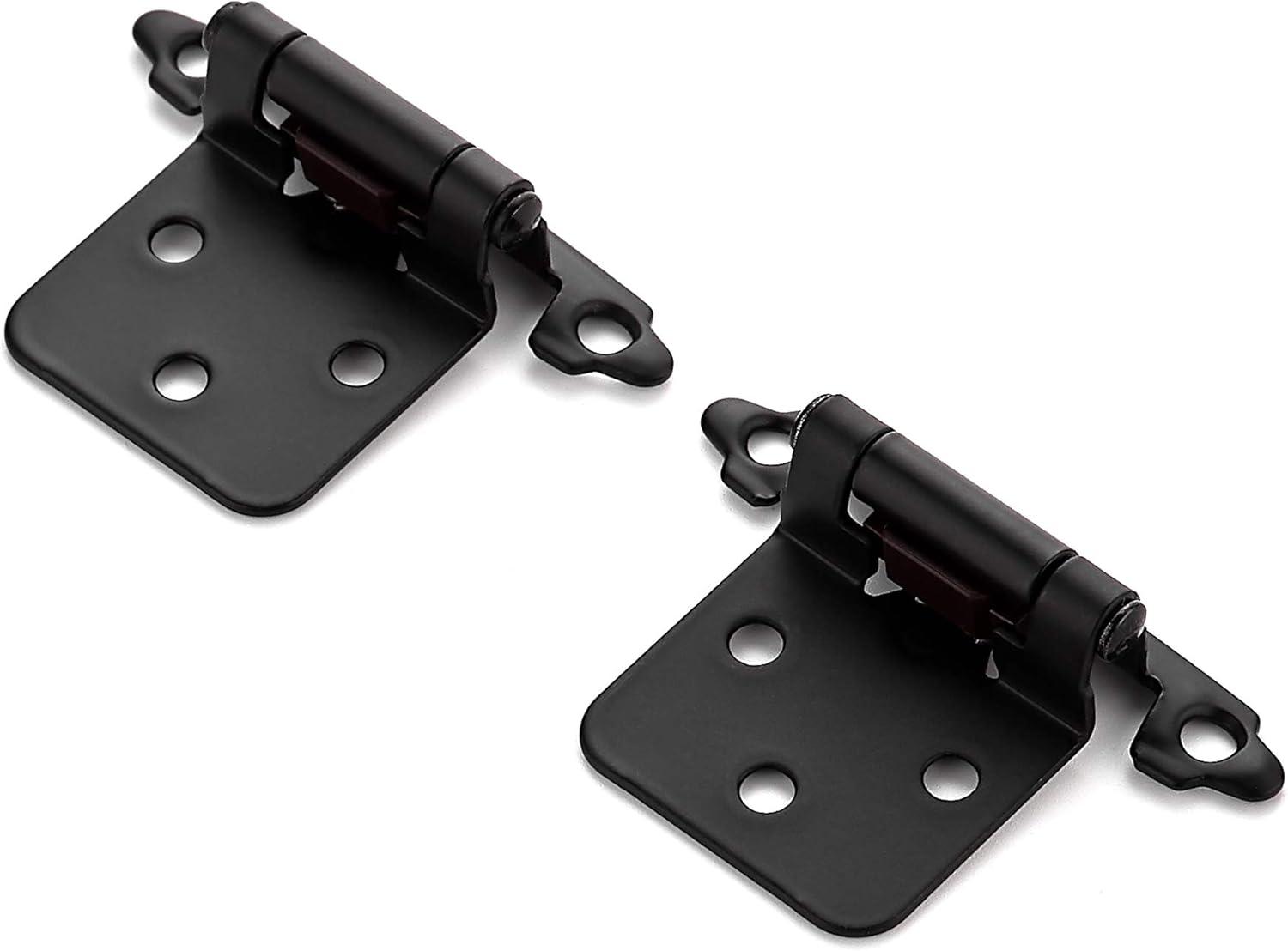 Matte Black Semi-Concealed Self-Closing Cabinet Hinges