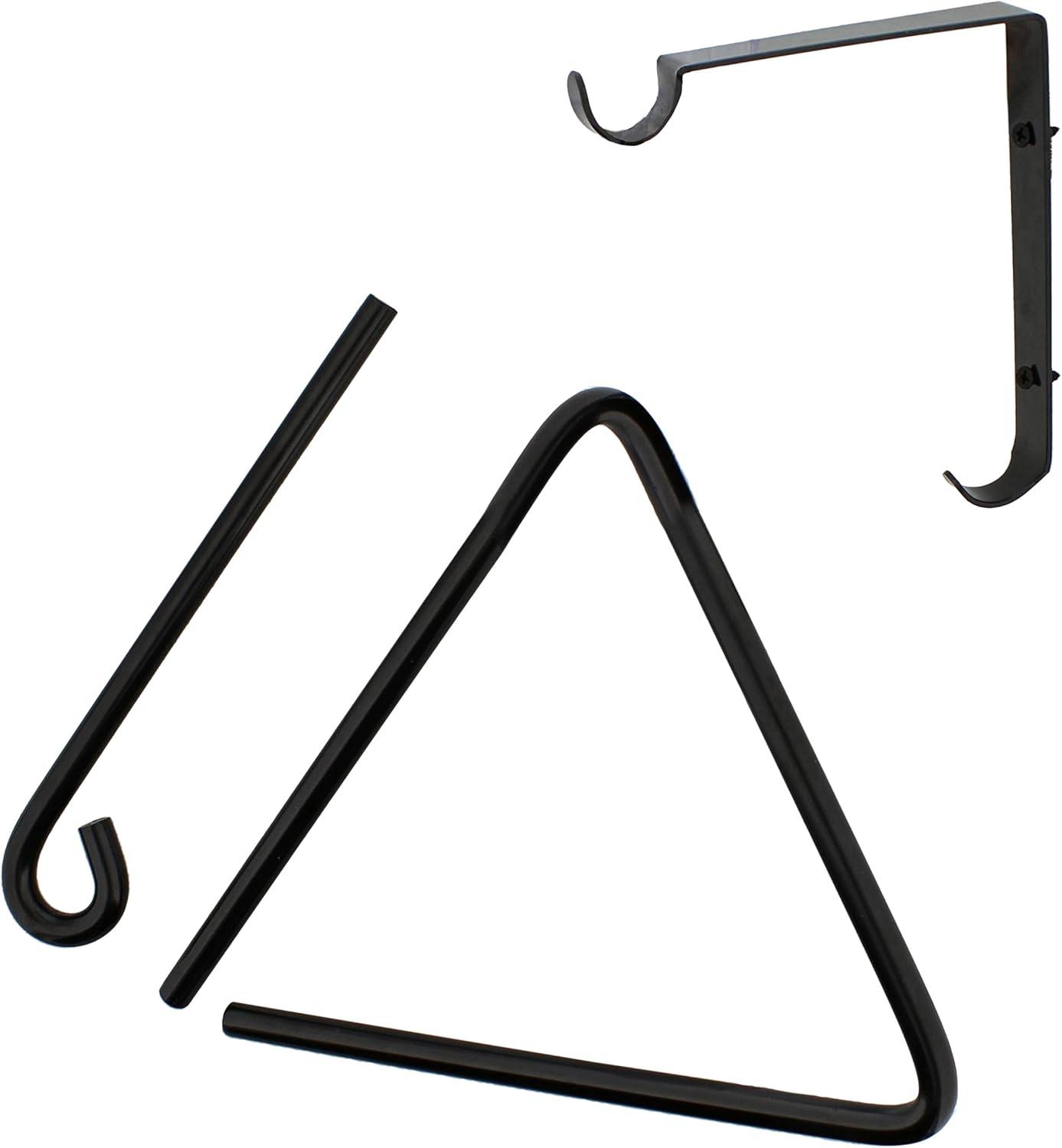 Rural365 Triangle Dinner Bell 8in Cast Iron Dinner Bells Forged Metal Triangle