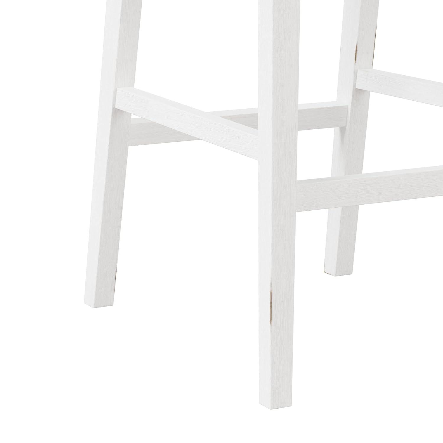 Clarion Wood and Upholstered Panel Back Counter Height Stool Sea White - Hillsdale Furniture