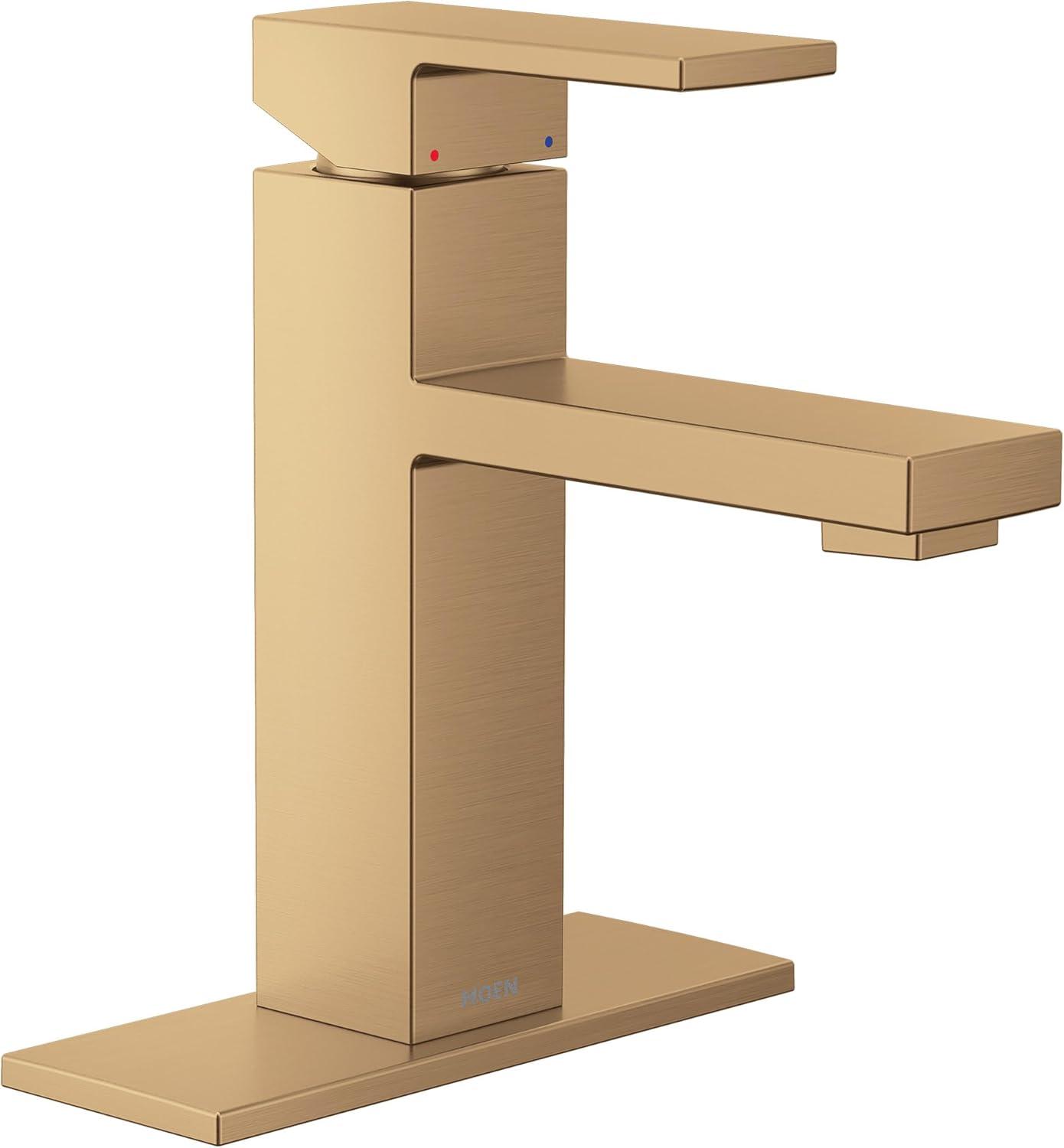 Revyl Bronzed Gold Single Handle Modern Bathroom Faucet